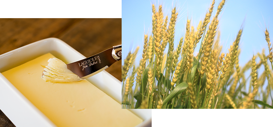 国産小麦と発酵バター入りマーガリンのイメージ